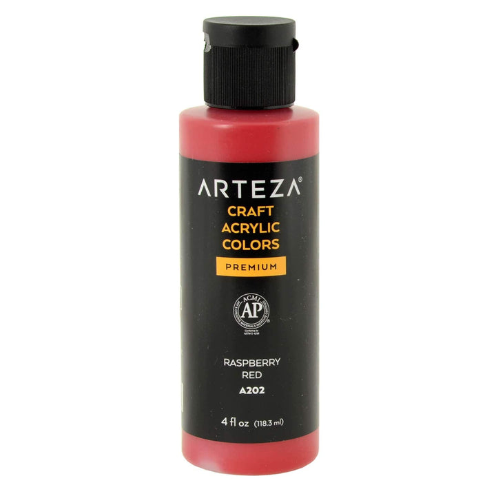 Bottle of Arteza A202 Raspberry Red Acrylic Paint