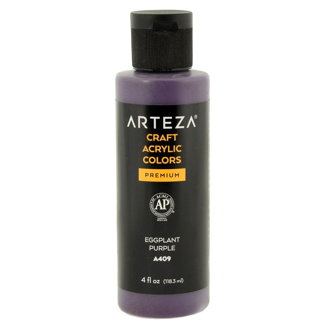 Eggplant Purple Arteza craft acrylic paint premium 118ml bottle