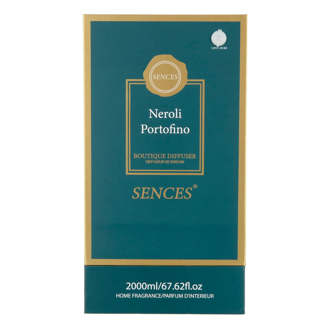 Neroli Portofino scented 2000ml reed diffuser in gift box packaging