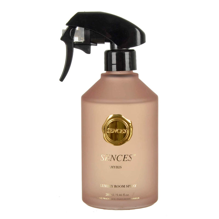 Sences Amyris scented room spray in beige glass bottle