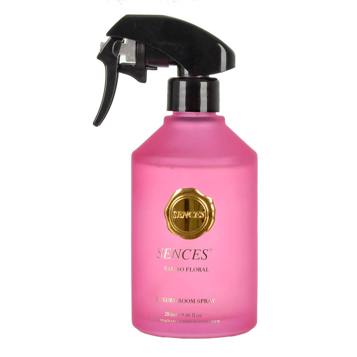 Sences Eau So Floral scented room spray in pink frosted glass bottle