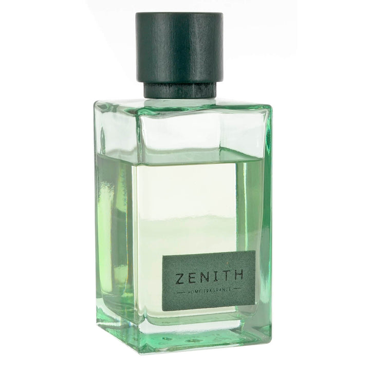 Zenith green coloured glass diffser bottle with green wooden top