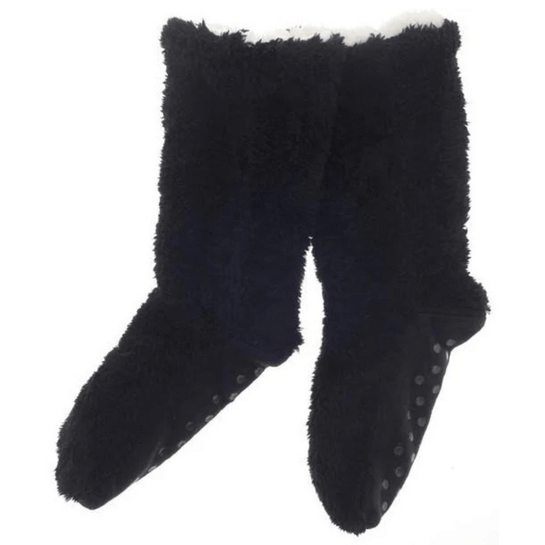 Womens Slipper Socks With Grips Teddy Fleece Sherpa Lining