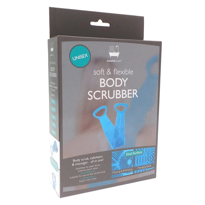 Box packaging for soft and flexible body scrubber