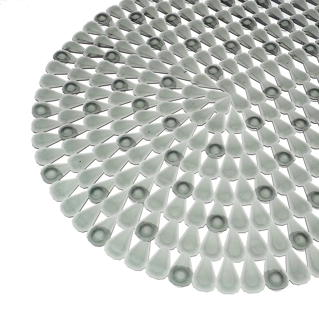 Grey 3D style gems pattern bath mat with suction cups to secure to the bath or shower tray