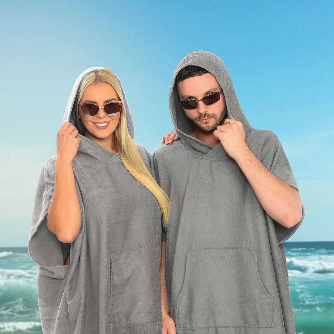 Ezi-Dri Adult Poncho Changing Robe Beach Bath 100% Cotton