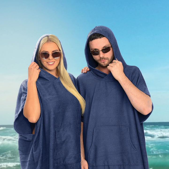 Ezi-Dri Adult Poncho Changing Robe Beach Bath 100% Cotton