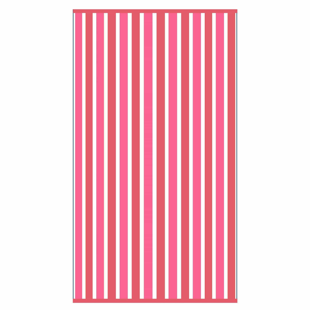 two tone pink stripes on a large beach towel