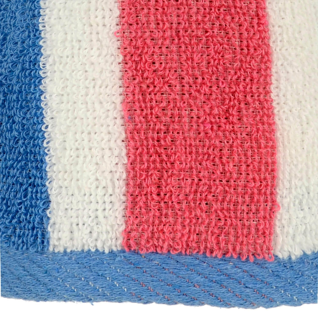 Close up of terry towelling material on a jumbo beach towel