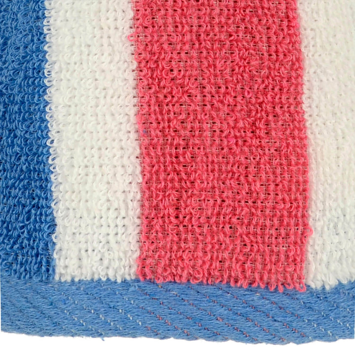 Close up of terry towelling material on a jumbo beach towel