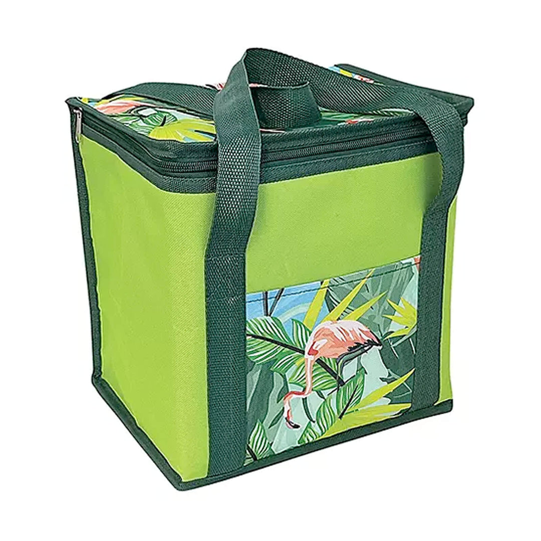 Cool Bag Foil Insulated Food Storage Tropical Leaf Print Large