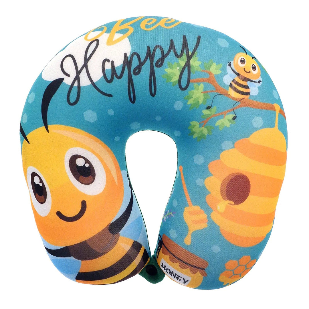 Bumblee Bee design brightly coloured travel neck pillow for kids