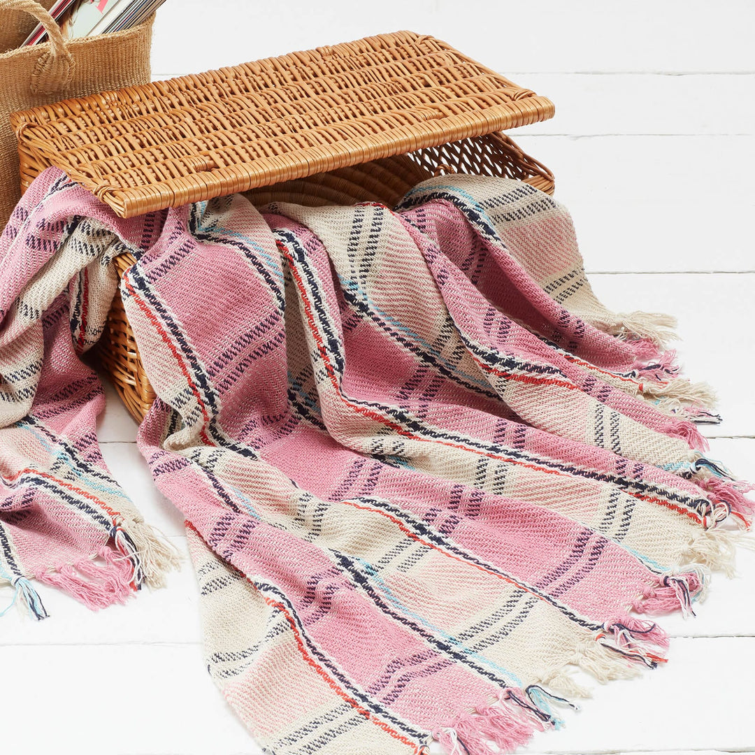 Recycled Picnic Blanket 100% Cotton Fibres Travel Rug 150cm