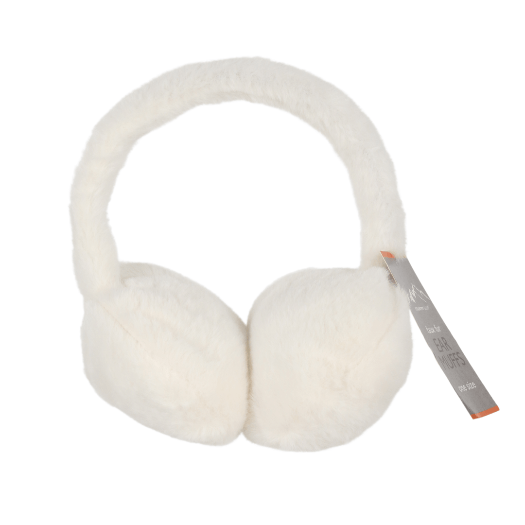 Womens Soft Plush Earmuffs Adjustable Headband Faux Fur Winter