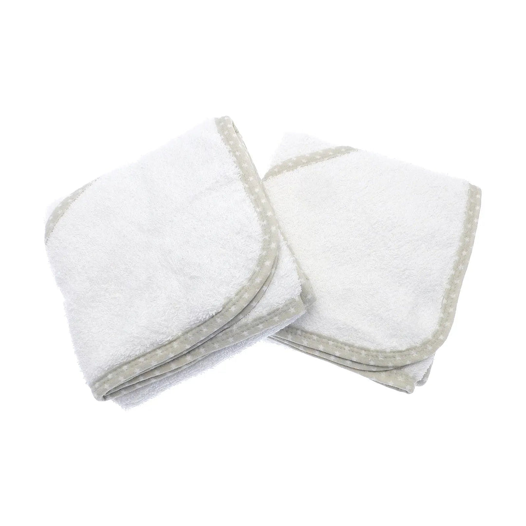 Pack Of 2 Hooded Towels Baby Bathtime 100% Cotton Square 75cm