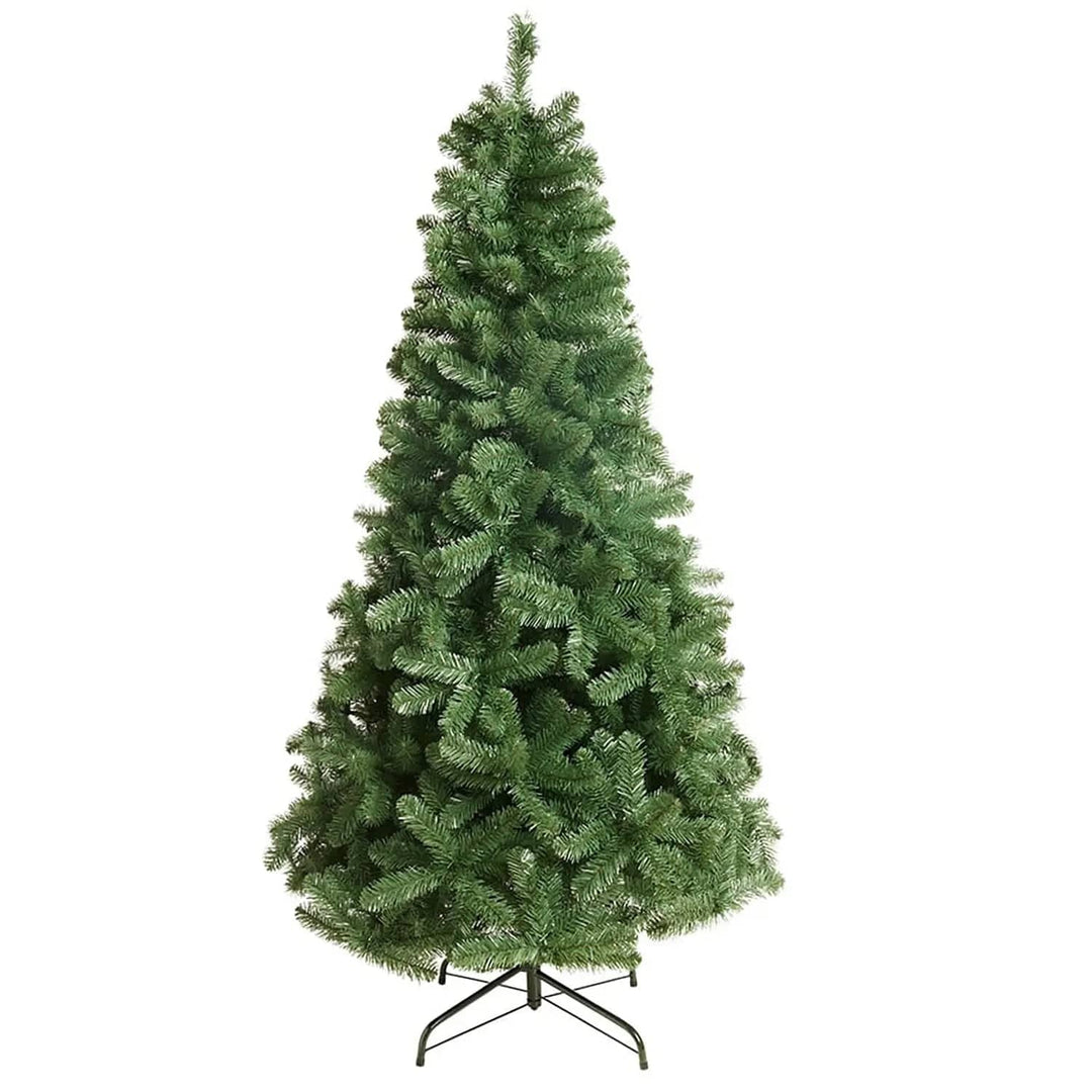 Artificial green Scandinavian Fir Christmas Tree with folding metal stand