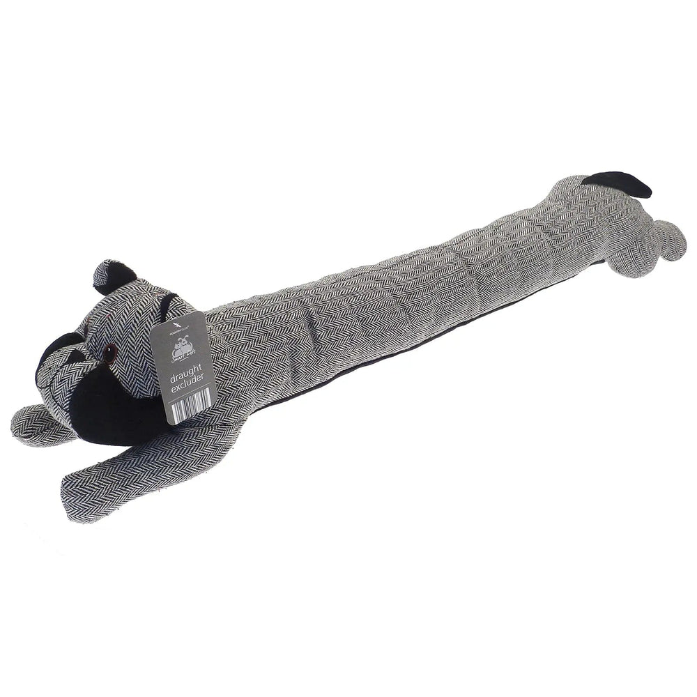 grey and black bulldog novelty draught excluder