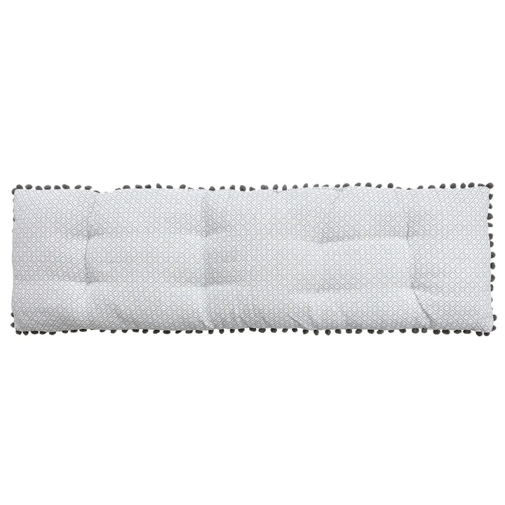 Bench Cushion Long Seat Pad Pom Pom Fringe 30 x 110cm