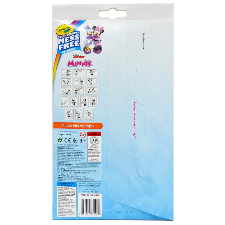 Crayola Mess Free coloring book with Minnie Mouse design on packaging