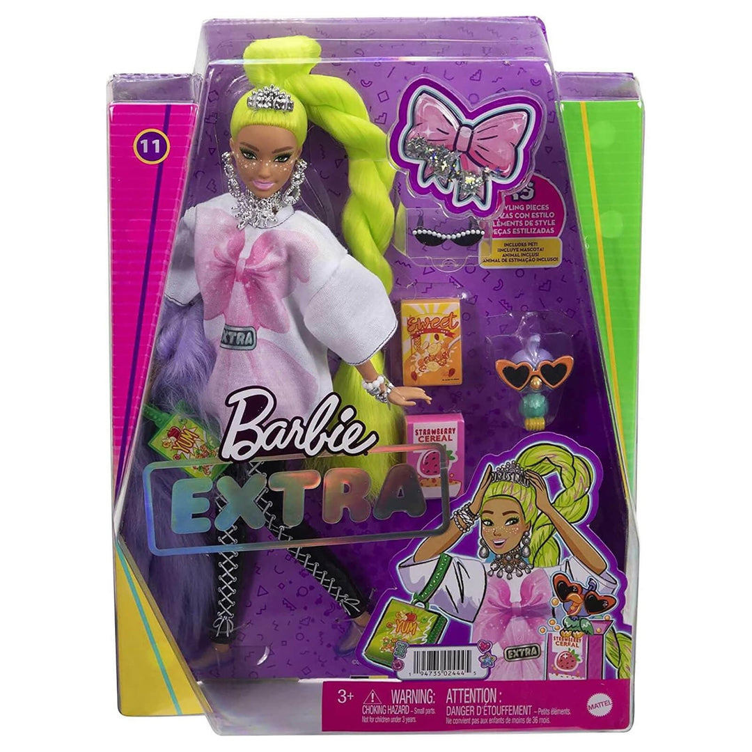 Barbie Extra Fashion Doll With Pet & 15 Styling Accessories 11. Bow