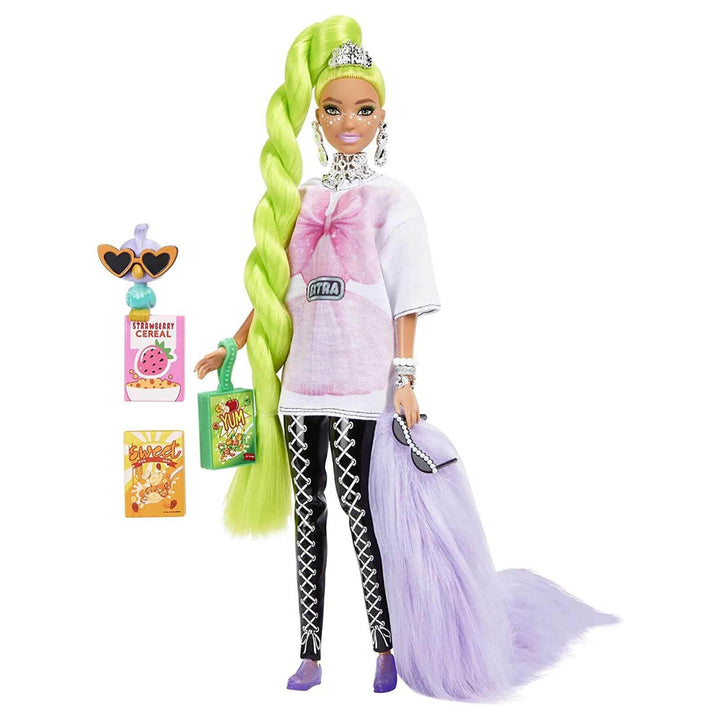 Barbie Extra Fashion Doll With Pet &amp; 15 Styling Accessories