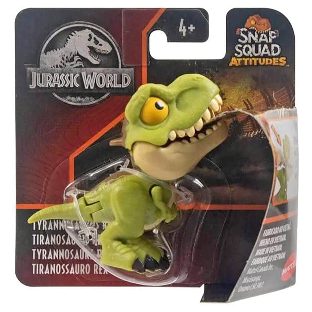 Jurassic World Snap Squad Attitudes Collectible Dinosaur 8cm Tyrannosaurus