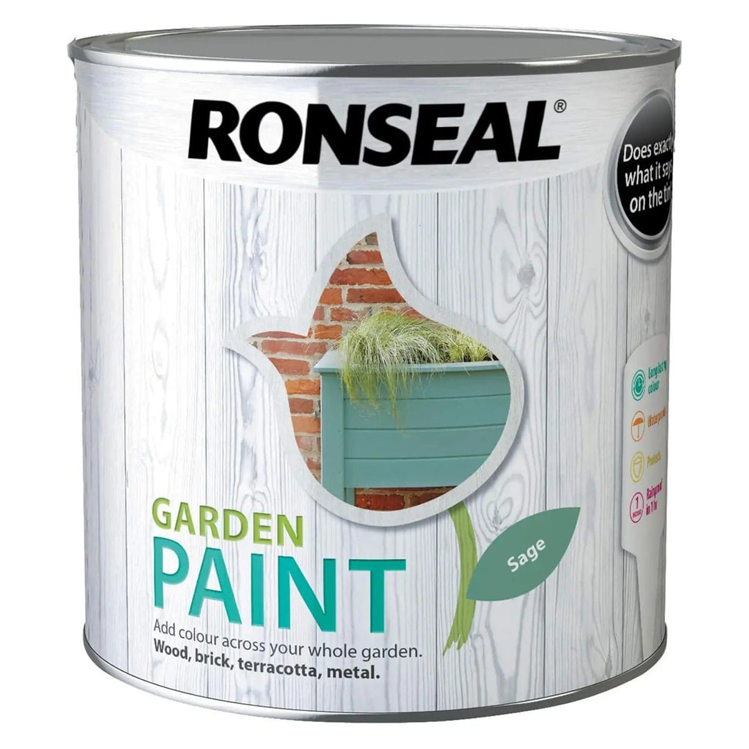 Ronseal Garden Paint Waterproof Exterior Wood Metal Brick Stone