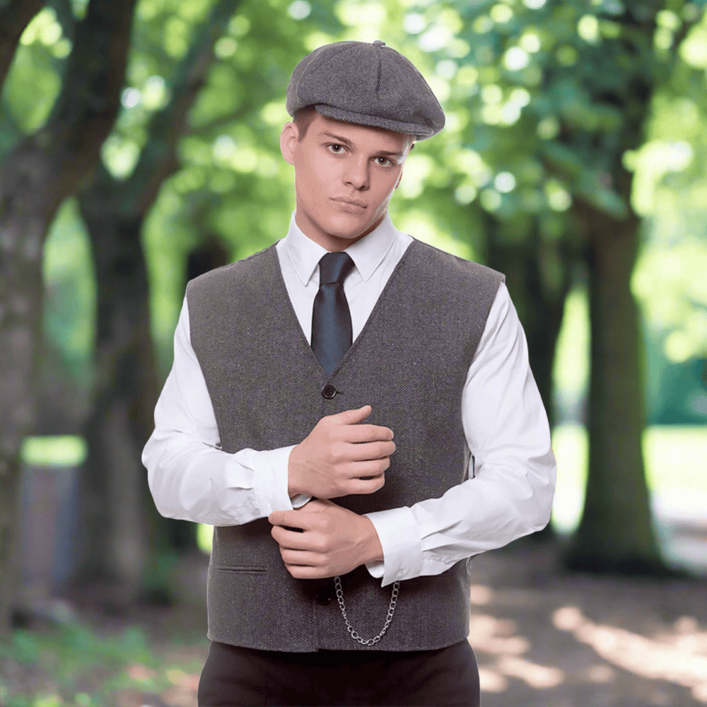 Peaky Blinders Great Gatsby Hat in Outdoor scene 