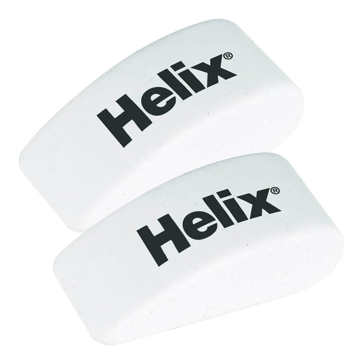 Pack of 2 Helix Ergo Wing Eraser White Comfortable Precise