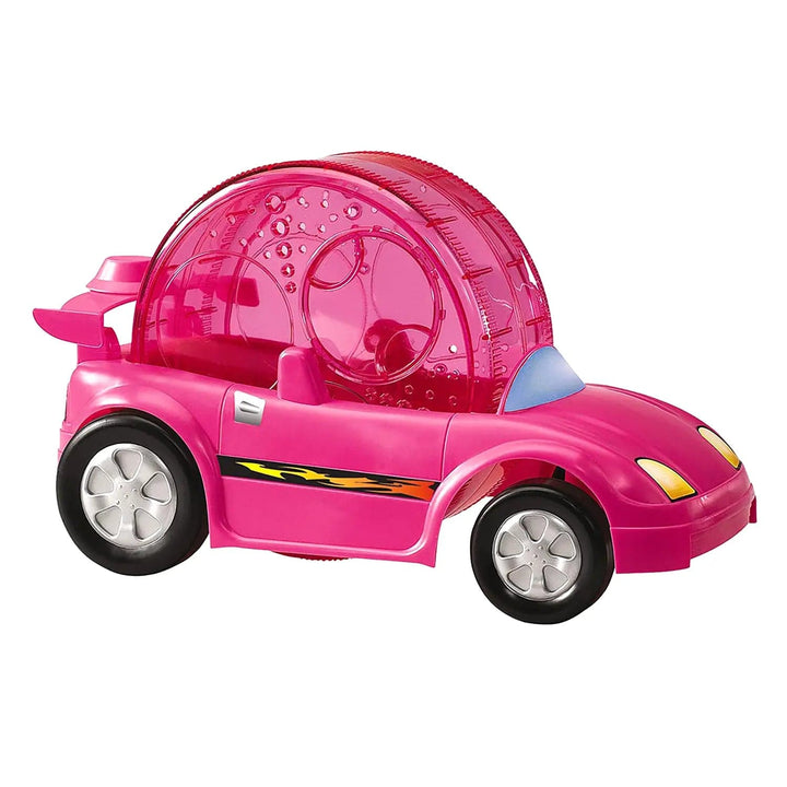 Pink Critter Cruiser Hamster exercise Car with adjustable wheel position