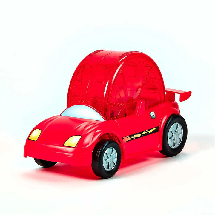 Red Critter Cruiser Hamster exercise Car with adjustable wheel position