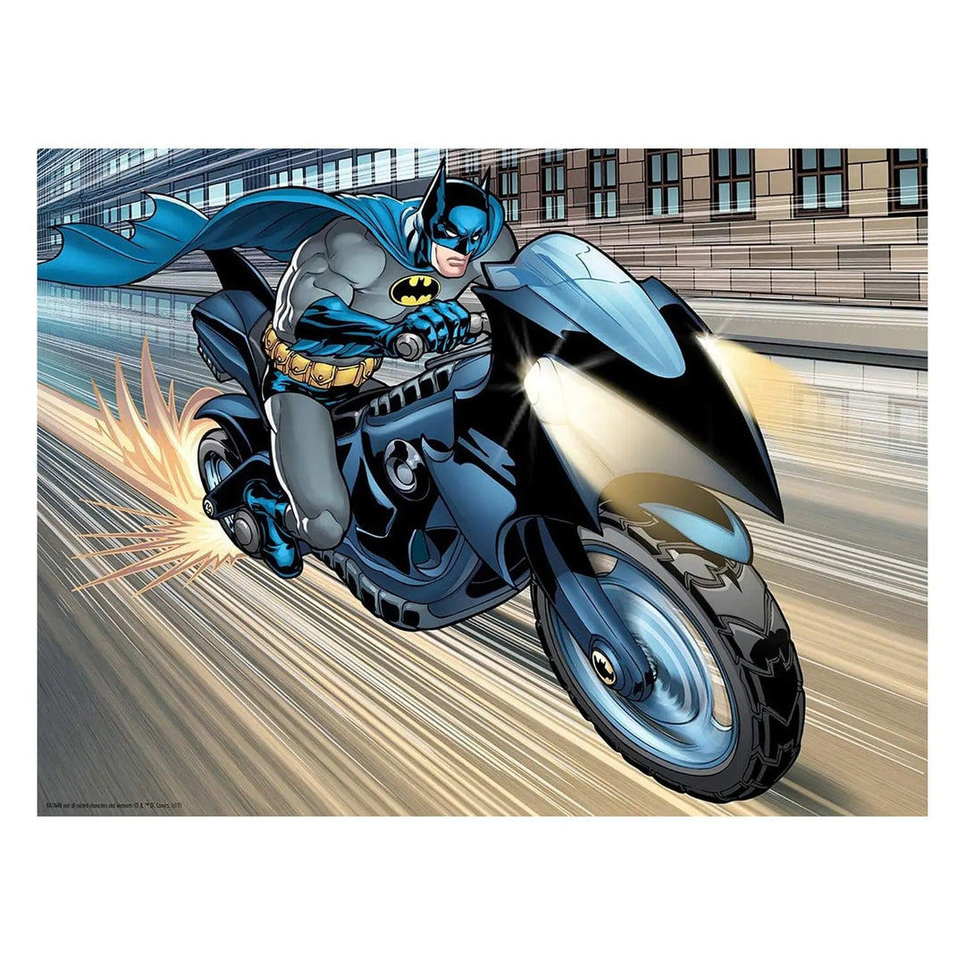 Batman racing on the Bat Cycle image for a 3D jigsaw puzzle