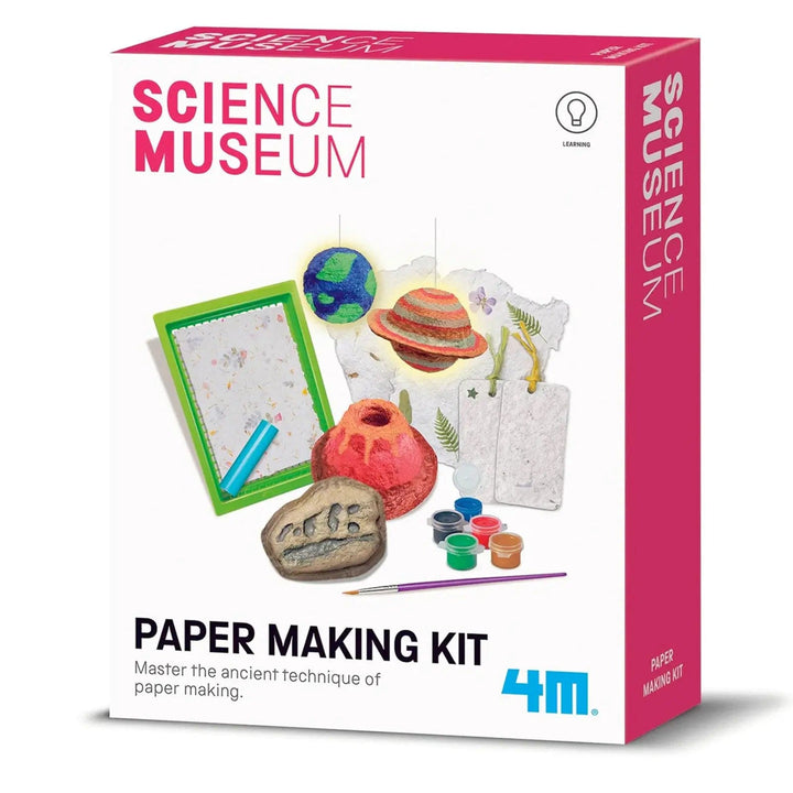 Science museum paper making kit box packaging