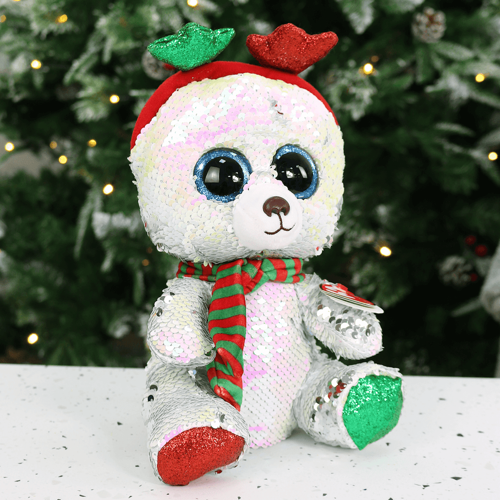 Ty Flippables Christmas Figures Sequins Glitter Eyes 25cm