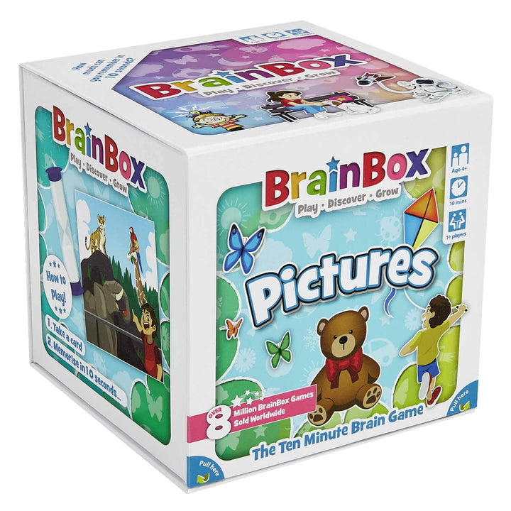 BrainBox Pictures educational game box on a white background