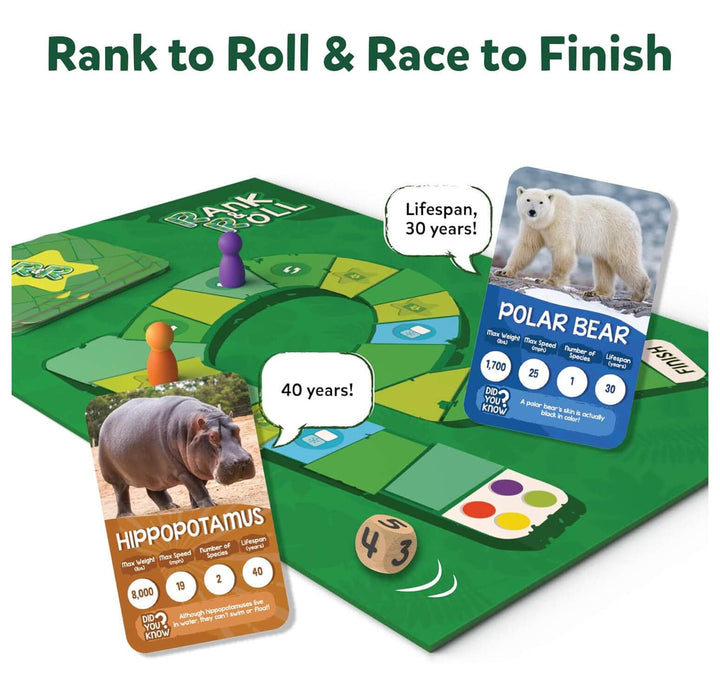 Rabk &amp; Roll board with hippopotamus and polar bear trump cards