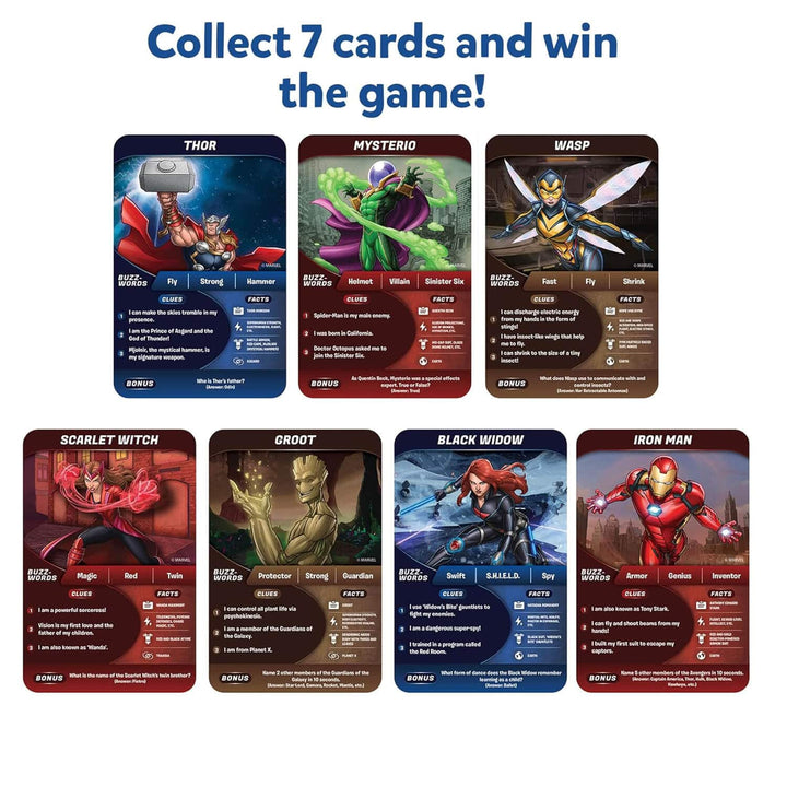 Collect 7 cards and win the Marvel Guess in 10 questions game