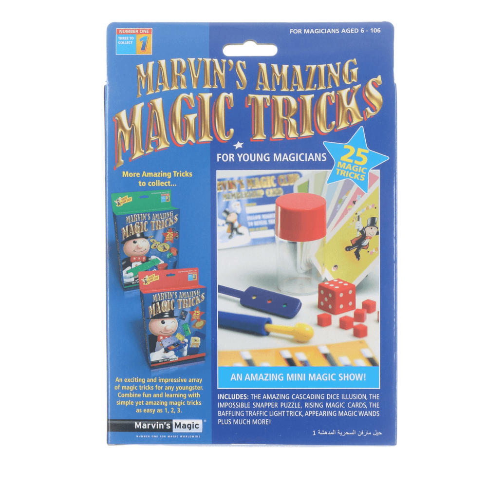 back view of number 1 of 3 box featuring dice, culinder tube, playing cards