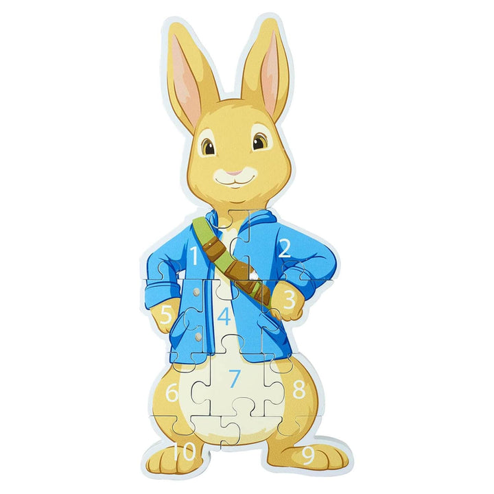 Wooden Peter Rabbit Number Puzzle Counting Jigsaw 11 Pieces
