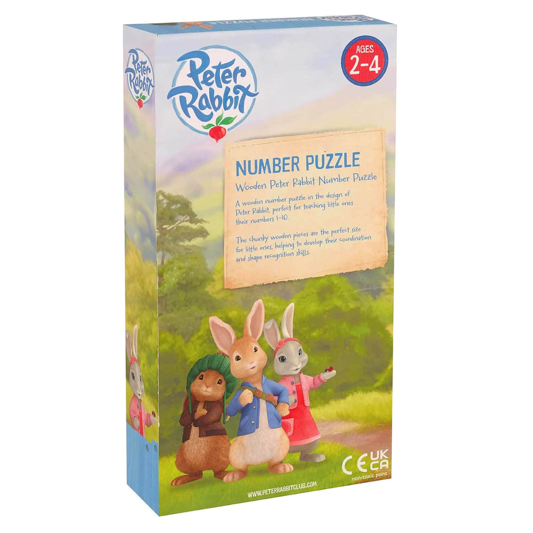 Wooden Peter Rabbit Number Puzzle Counting Jigsaw 11 Pieces