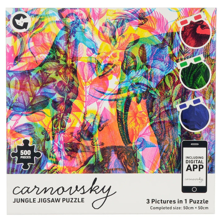 Carnovsky Jungle Jigsaw with 3 picture in one 500 piece puzzle