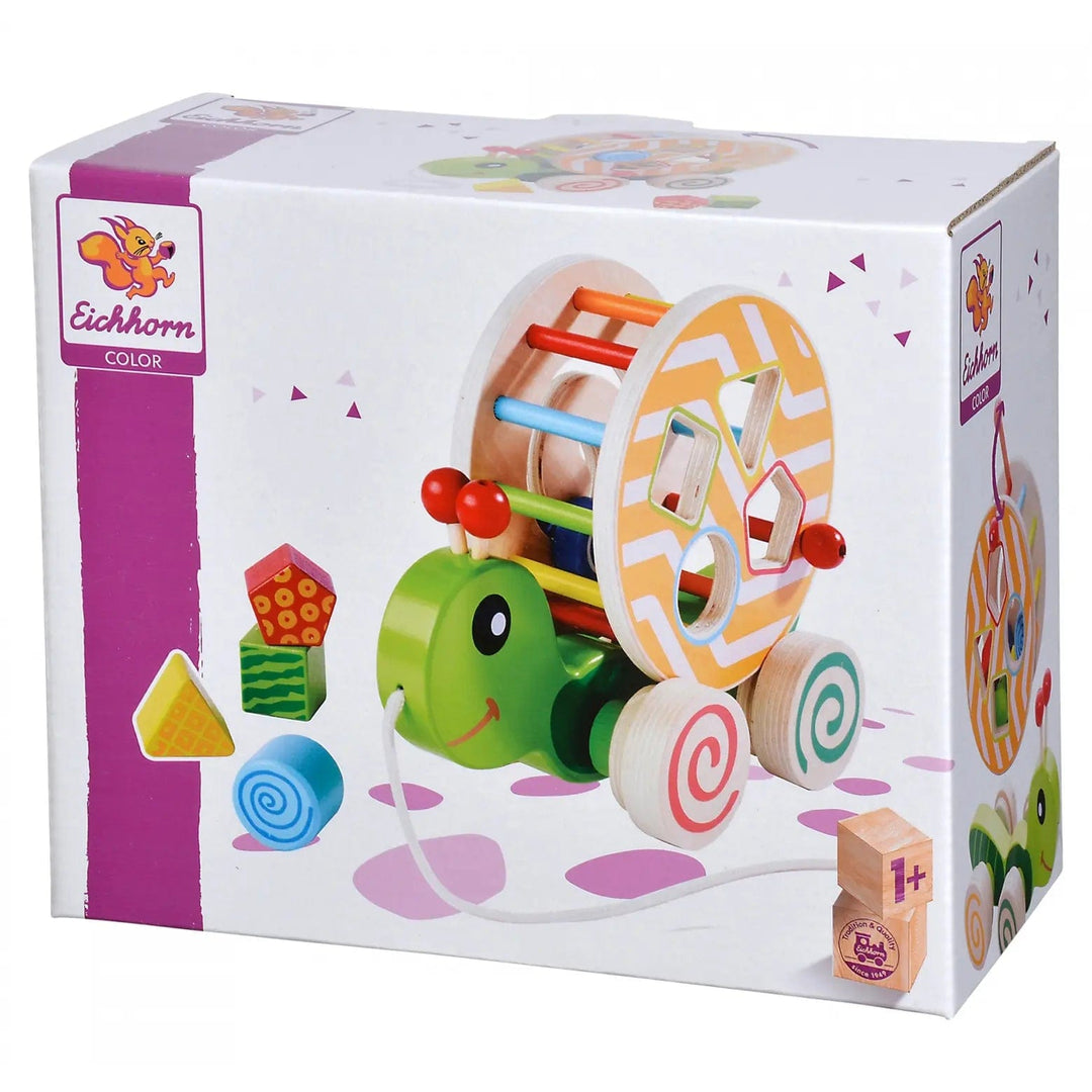 Eichhorn Pull-Along Stacking Snail Wooden Toy Shape Sorter