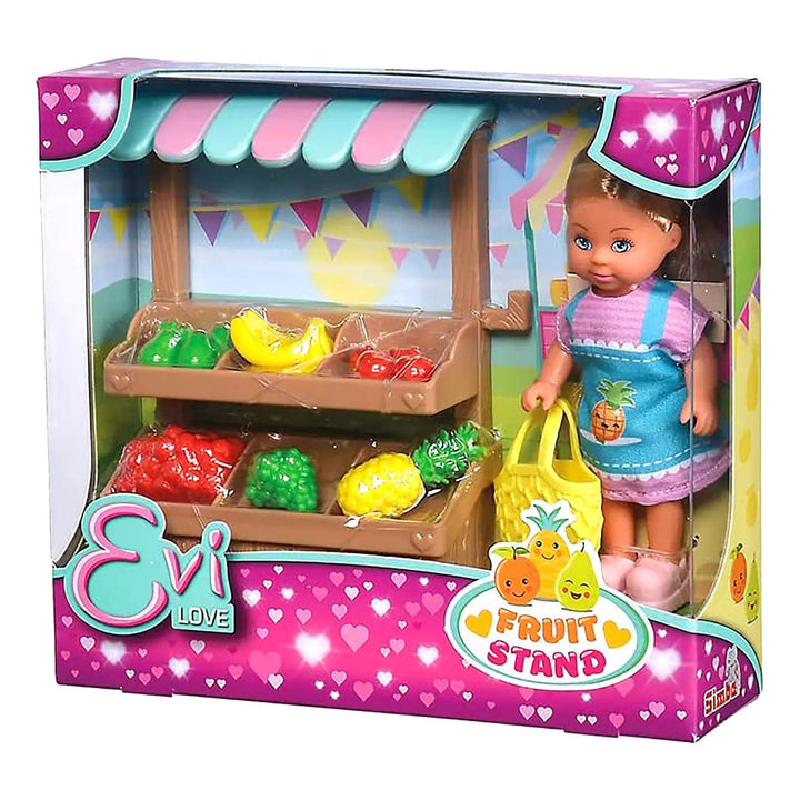 Evi Love fashion doll with fruit stand play set