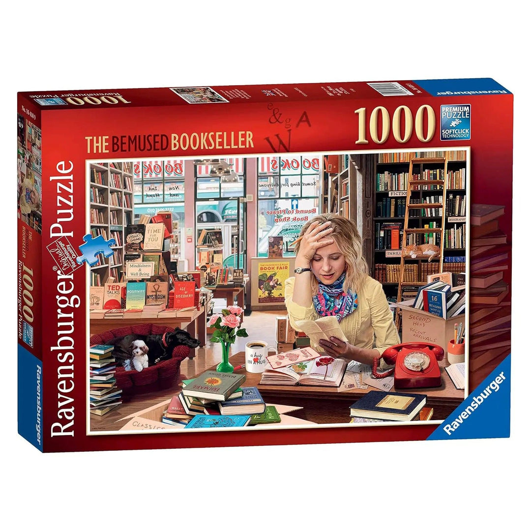 Ravensburger 1000 piece jigsaw puzzle with emused bookseller image