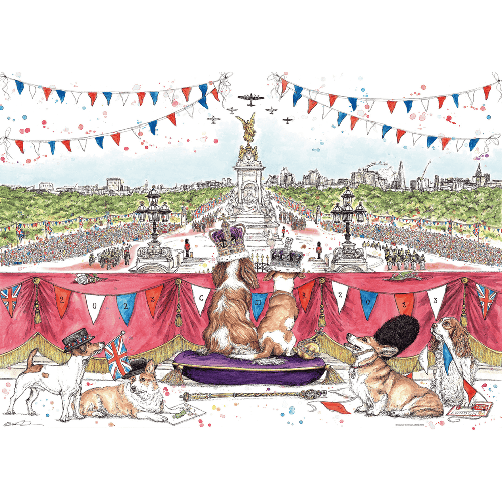 completed coronation capers puzzle with illustration designed by Eleanor Tomlinson