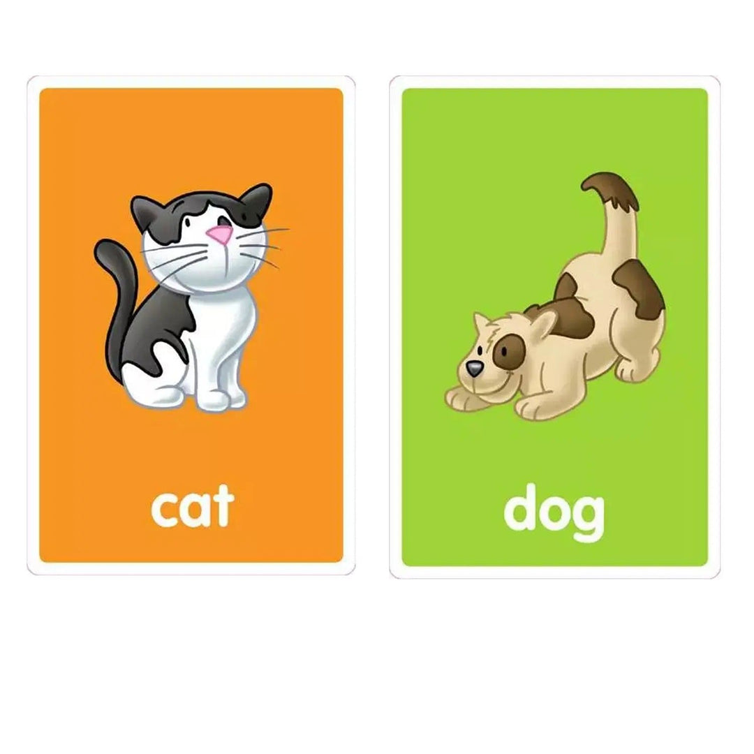 Cat and dog flashcards for children to help learn the alphabet