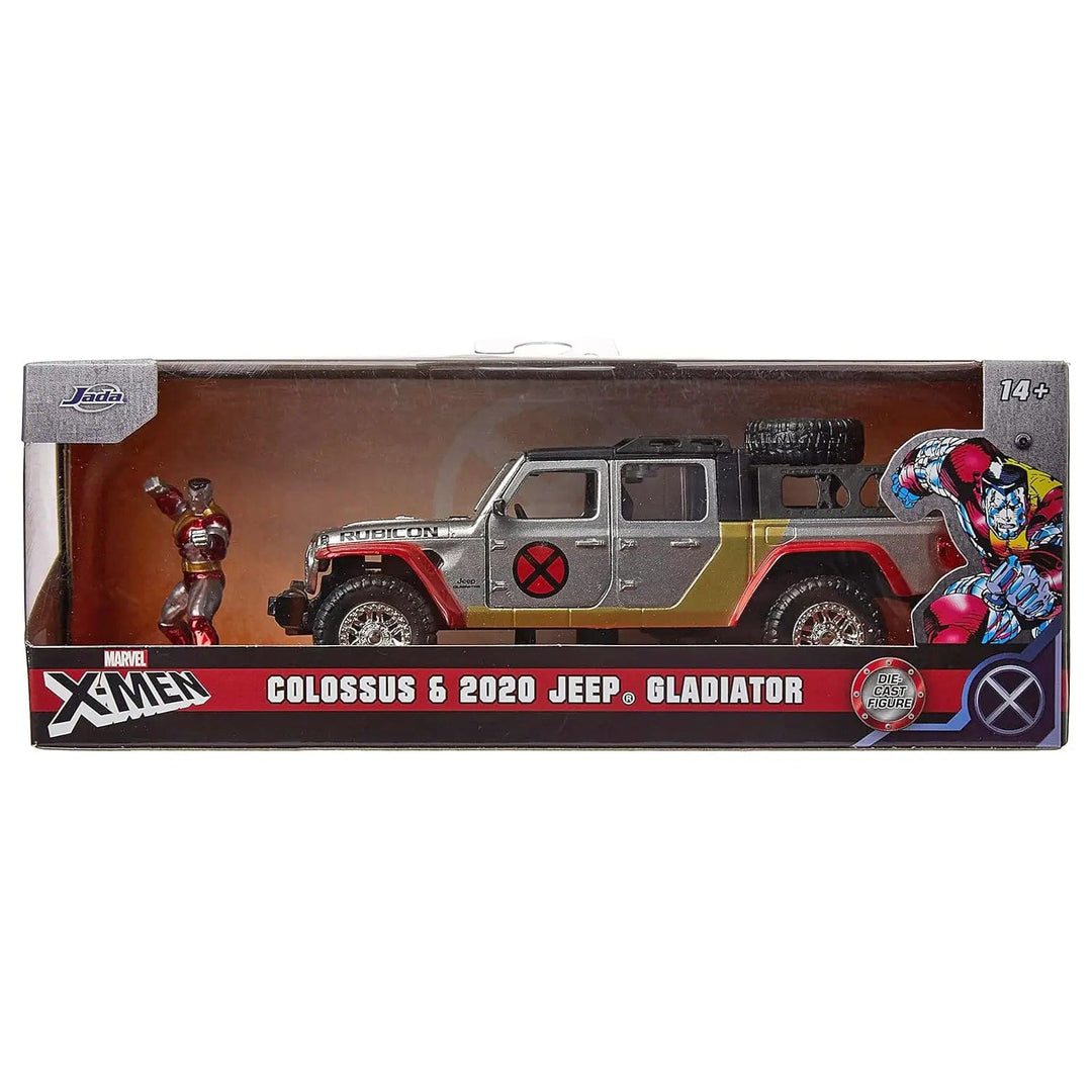 X-Men Colossus 2020 Jeep Gladiator Die-Cast Car With Figure in display box packaging