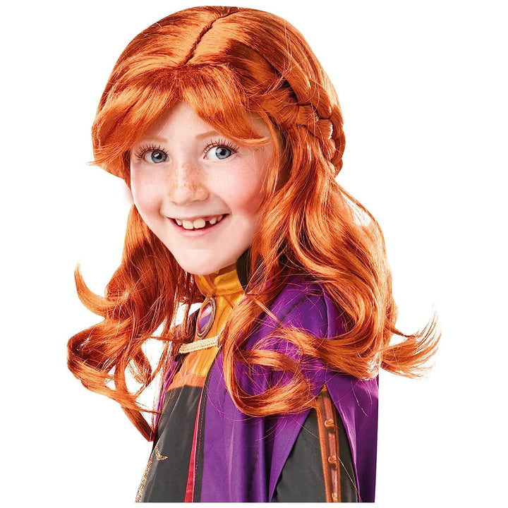 Disney Frozen Anna Child Wig Ginger Braided Hair One Size