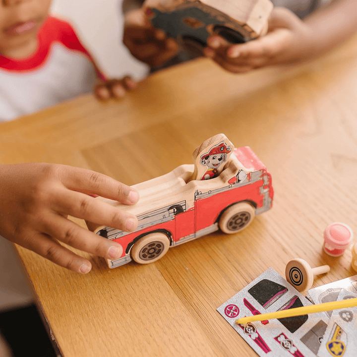 Melissa &amp; Doug Paw Patrol Wooden Vehicles Craft Kit Paint Stickers
