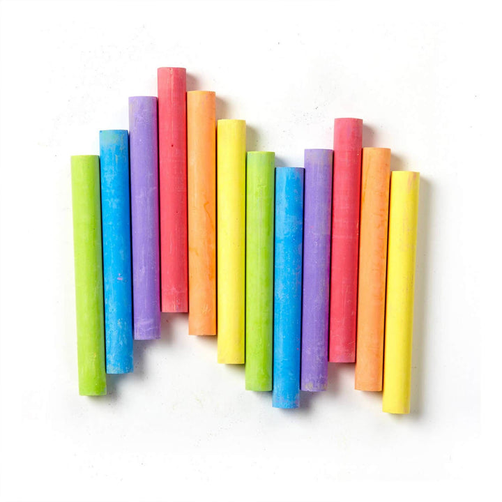Crayola 12pk Chalk Sticks Anti Dust White Coloured 8cm